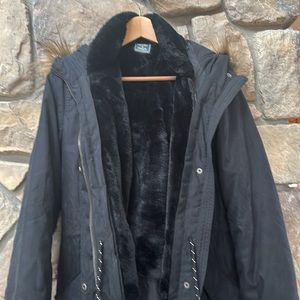 Abercrombie & Fitch parka with detachable liner.